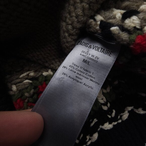 Zadig & Voltaire Zelly Tiger Cardigan M / L - Picture 10 of 10